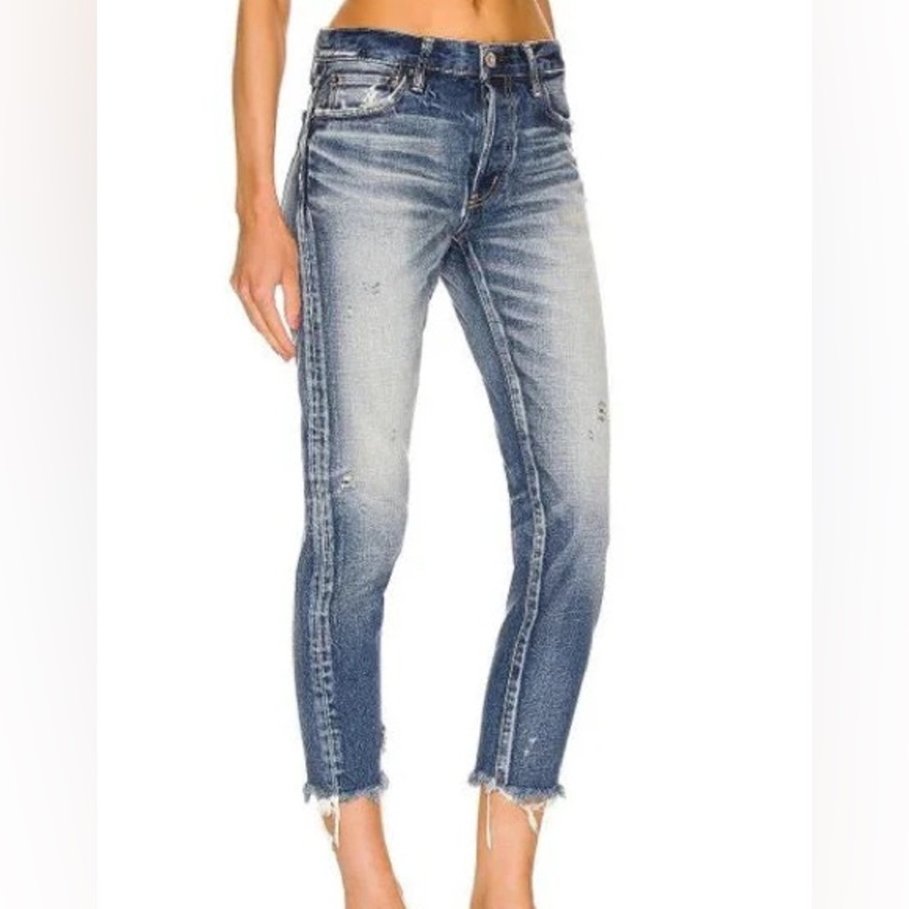 Moussy Mv Merry Tapered Jeans in Mid Blue size 30